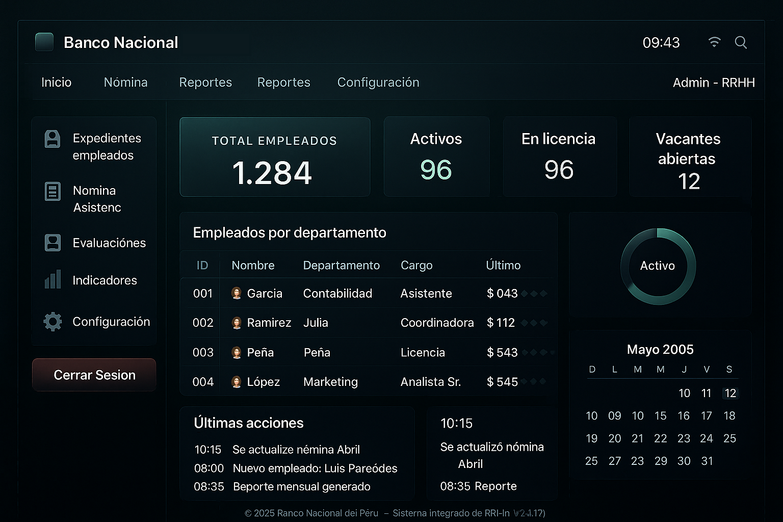 Modern, clear, and fluid interface
